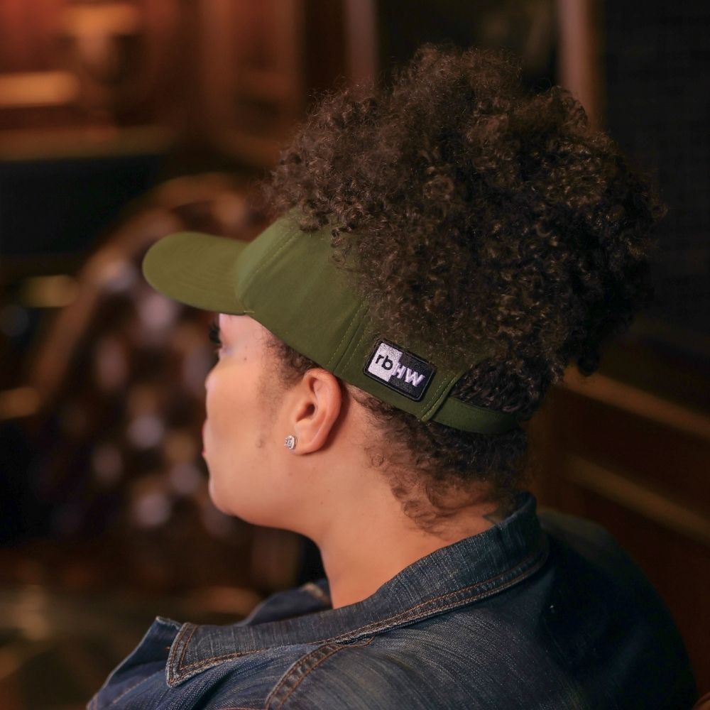 LAZ: Satin-Lined High Ponytail Hat for Textured Hair