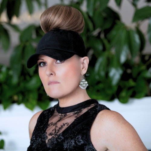 PNT: Satin-Lined High Ponytail Hat for Women