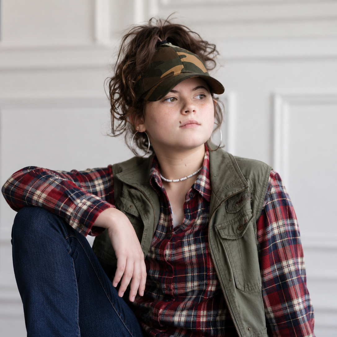 PNT: Satin-Lined High Ponytail Hat for Women