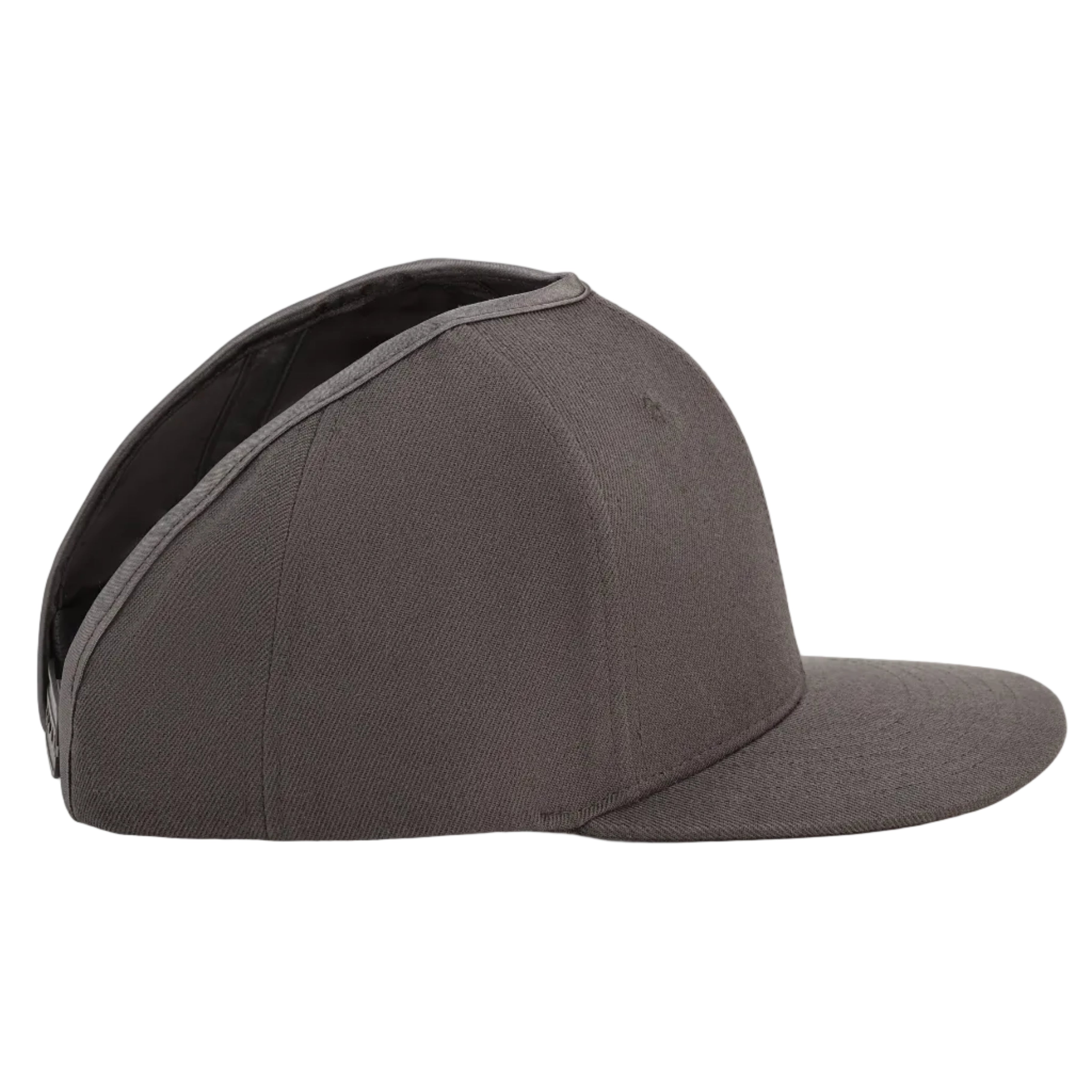 Gray UEL GZO SNAP shown in side profile with a structured flat bill.
