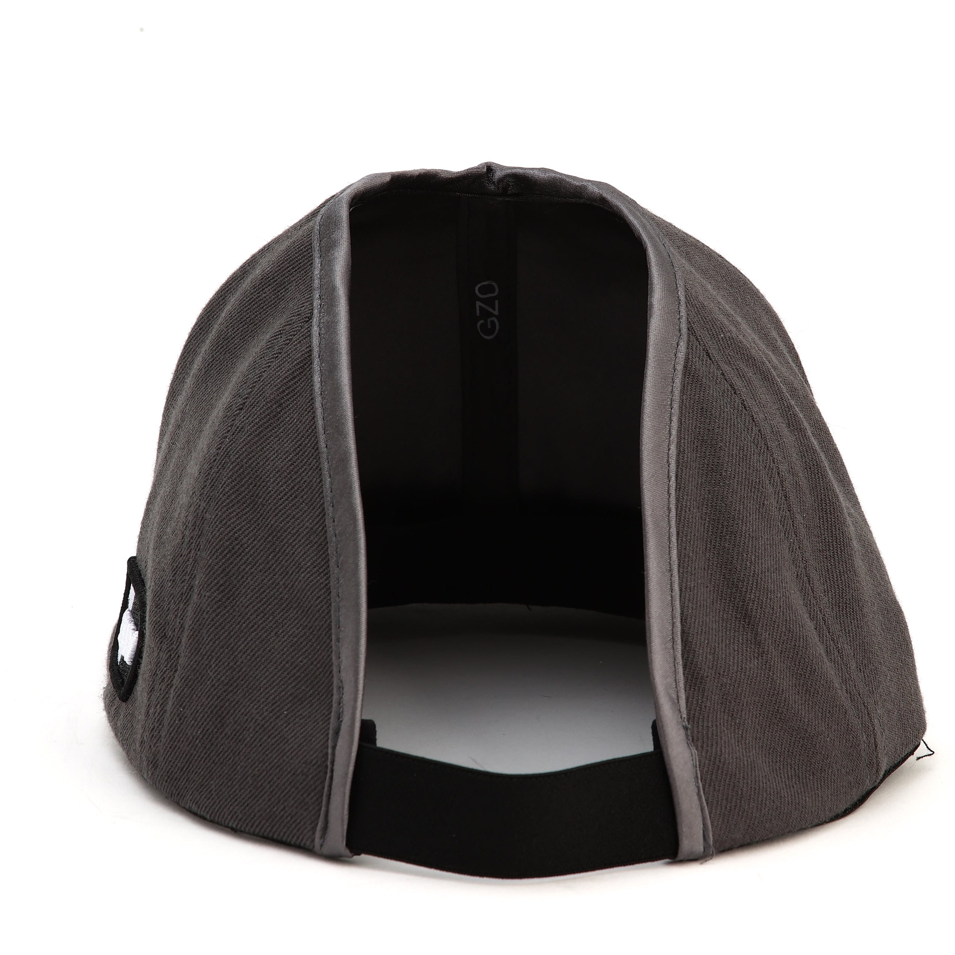 Gray GZO STRETCH viewed from the back, showing the PISTIL crown opening and flexible stretch closure.