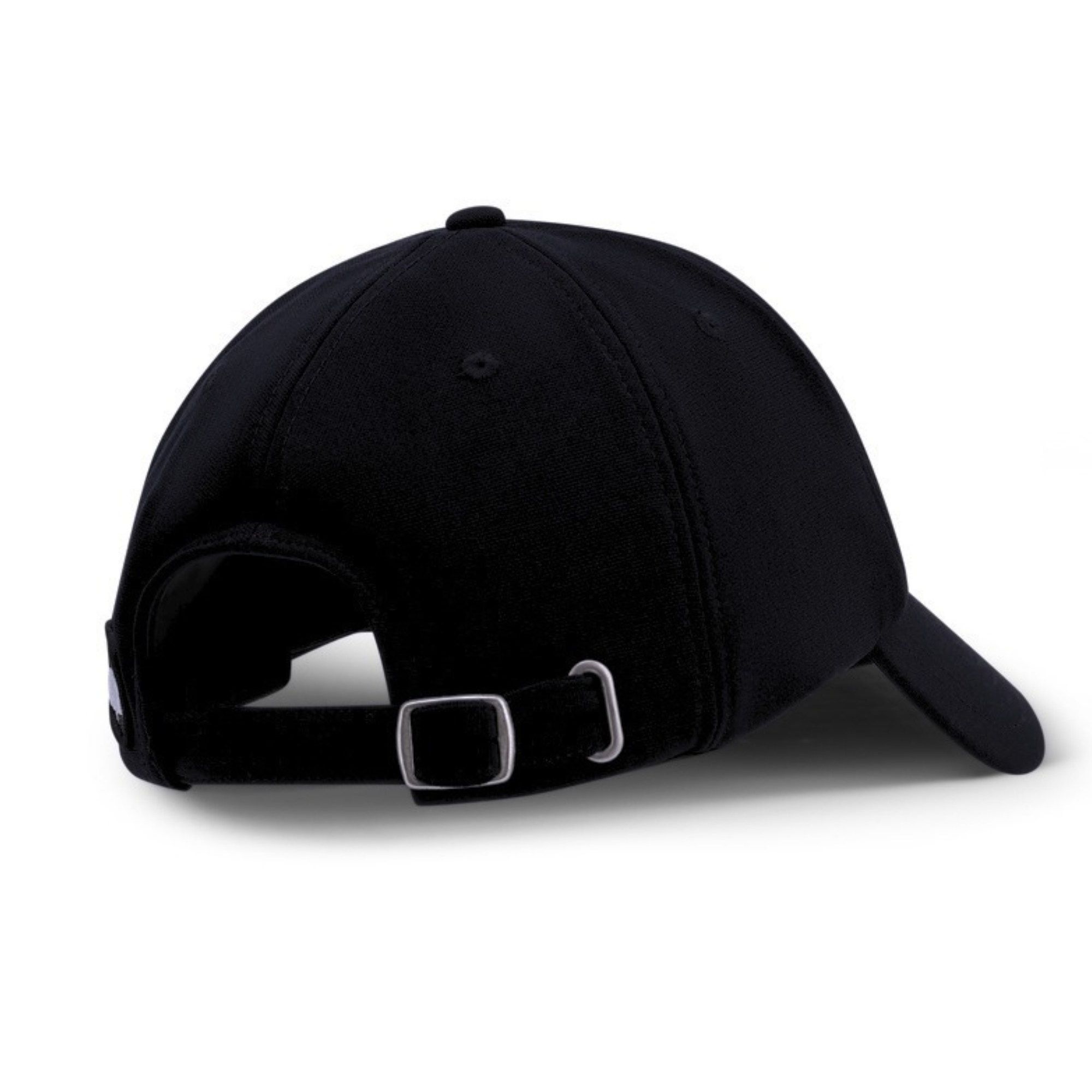 Black Rosebloom HLO hat shown at an angle, featuring the COROLLA Hair+ fit and closed crown.