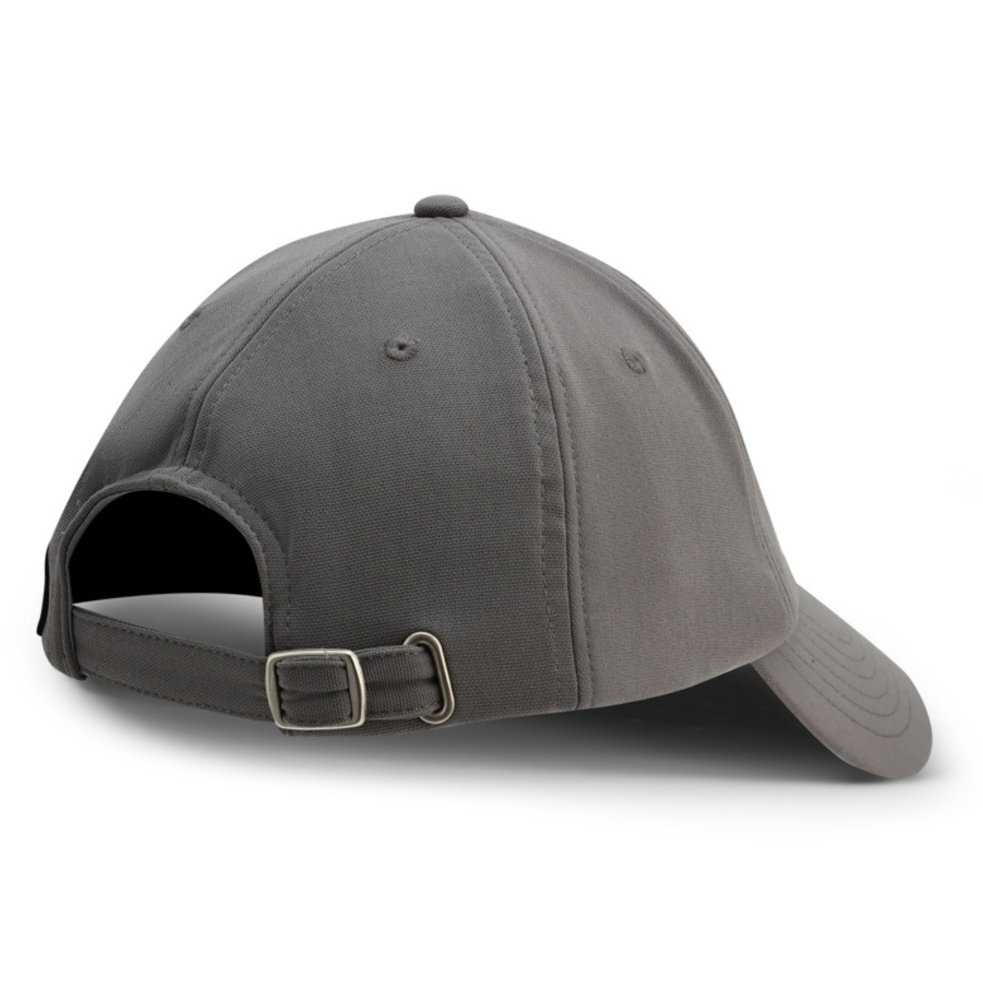 Rear view of the gray Rosebloom HLO hat, showing the closed crown.