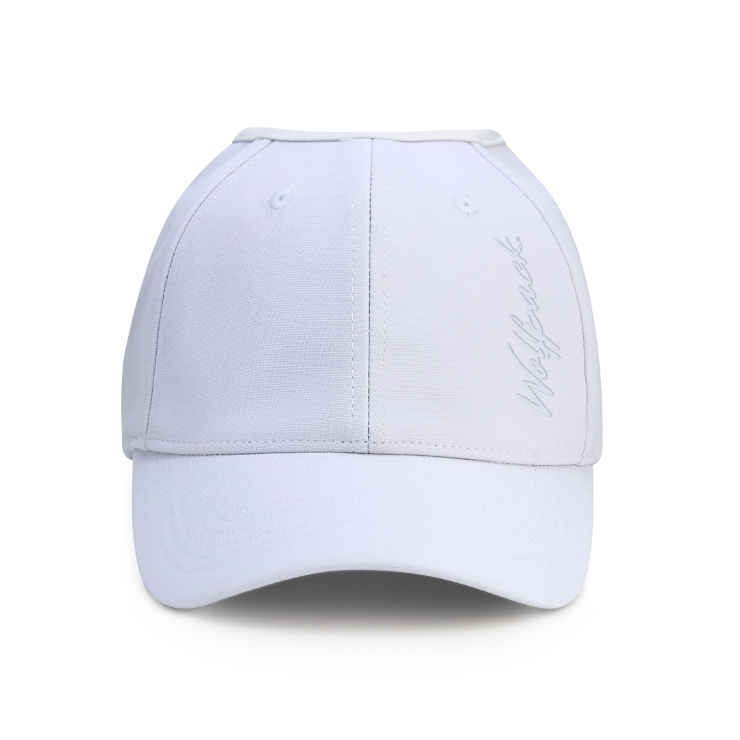 White Wolfpack baseball cap shown from the front on a white background.