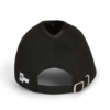 PNT BLACK satin lined ponytail hat for women (5) rosebloom headwear satin lined ponytail hat for women with crown height hair opening shown from the back