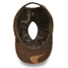 PNT CAMO satin lined ponytail hat for women (2) rosebloom headwear satin lined ponytail hat for women with crown height hair opening shown from an angle