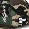 NC State Wolfpack Stretch Fit Hat for Locs and Textured Hair embroidery detail