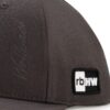 NC State Wolfpack Stretch Fit Hat for Locs and Textured Hair embroidery detail