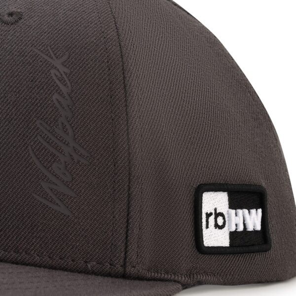 NC State Wolfpack Stretch Fit Hat for Locs and Textured Hair embroidery detail