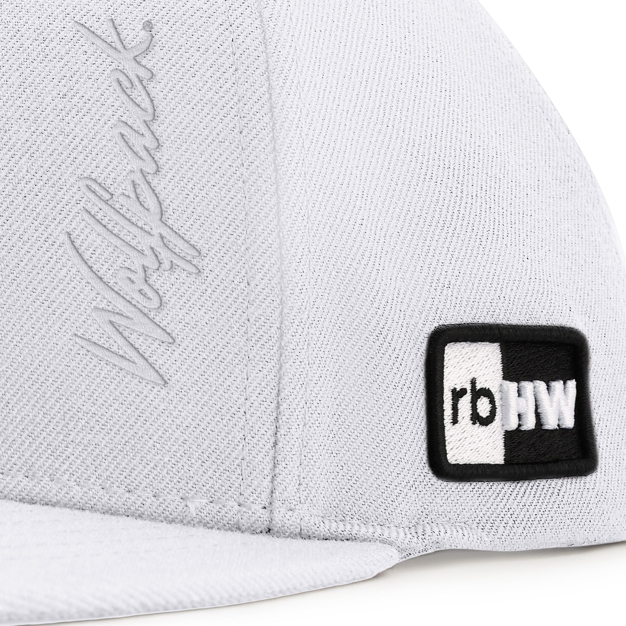 NC State Wolfpack Stretch Fit Hat for Locs and Textured Hair embroidery detail