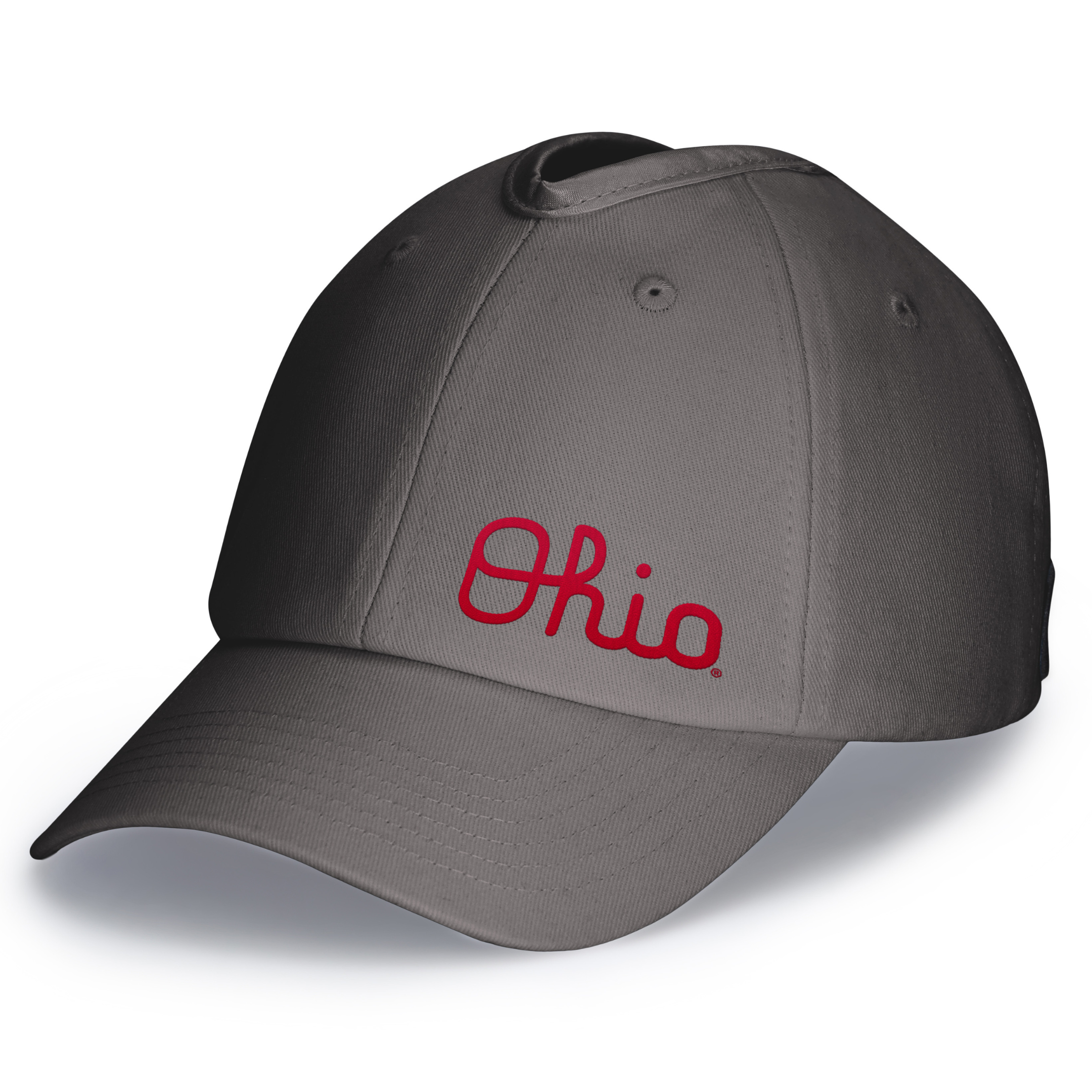 Rosebloom Headwear Ohio State script Ohio crown-height ponytail satin lined hat Rosebloom Headwear Ohio State script Ohio crown-height ponytail satin lined hat